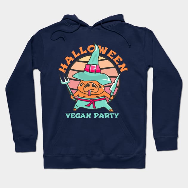 Halloween Vegan Party. Hoodie by Ekenepeken